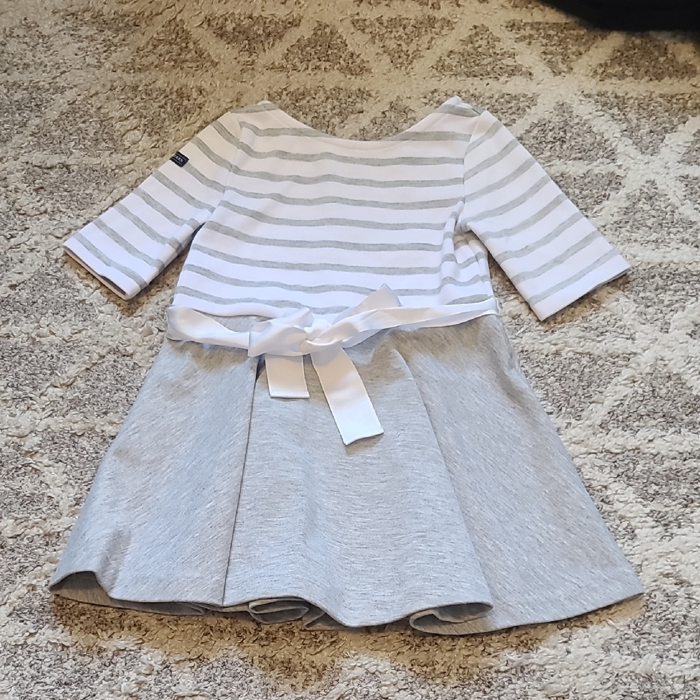 2 for $75 - Ralph Lauren Girls 3T Gray & White Casual Dress